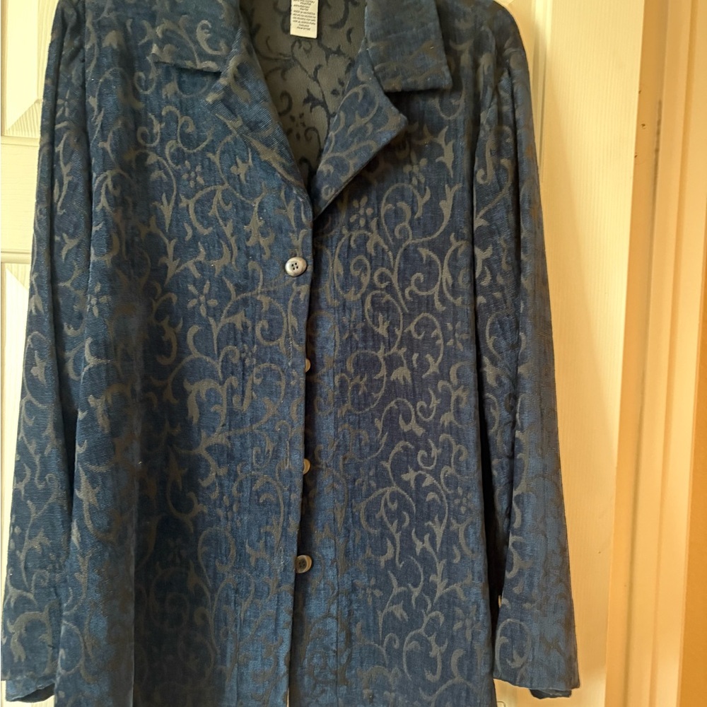 Sag Harbor Navy Textured Blazer